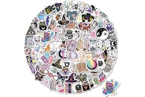 Irikdescia® 100 pegatinas de bruja para botellas de agua, portátiles, teléfonos móviles, monopatines, pegatinas de vinilo impermeables