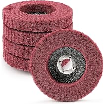 Si Fang Dischi 5 Dischi Abrasivi In Nylon 115 Mm | Grana 320 Per Smerigliatrice Angolare Lucidatura Acciaio Inox - 12