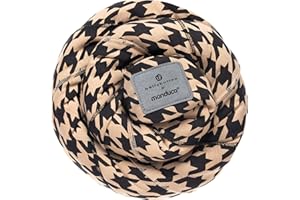 manduca Sling Bellybutton Stretchy Baby Wrap, Baby Carrier Made of Organic Cotton, Easy-Wear, Comfortable Baby Carrier Suitable for Newborns and Infants from Birth up to 15kg, Pepita Black