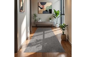 ‎PACO HOME Paco Home Outdoor Teppich Flachgewebe Sisaloptik Modern Einfarbig meliert wetterfest & pflegeleicht Küchenteppich Ideal für Terrasse Balkon Garten, Grösse:80x250 cm, Farbe:Grau