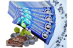 LINECASE Snack Bag - 10x30g Lubs Fruchtriegel Heidelbeer | Bio & Vegan Riegel | Aus Biologischer Landwirtschaft | Fruchtriegel mit frischem Obst| Fruchtschnitte