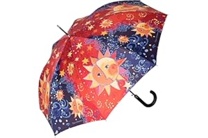 VON LILIENFELD® Parapluie Rosina Wachtmeister: Sole Canne Grand Robuste Ouverture Automatique Art