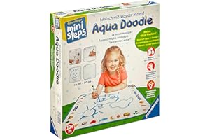 Ravensburger Ministeps Aqua Doodle - Painting for Children from 18 Months, Creative Colouring Set for Stain-Free Colouring Fun with Water Includes Painting Mat and Pen.