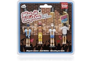NPW Uniforme Drinking Buddies Juego de 4 hombres: compañeros de bebida, multicolor, 6x3x3 cm (NPW57720)