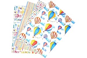 ARKRAFT Papier cadeau 4 feuilles XXL size coloré pour anniversaire (Colorfull)