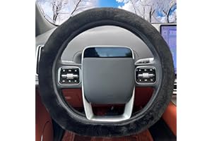 LOMTRATS Weicher, Flauschiger, hochelastischer, dehnbarer, Warmer Plüsch, universeller Flauschiger Fellschutz, Auto-Lenkradbezug