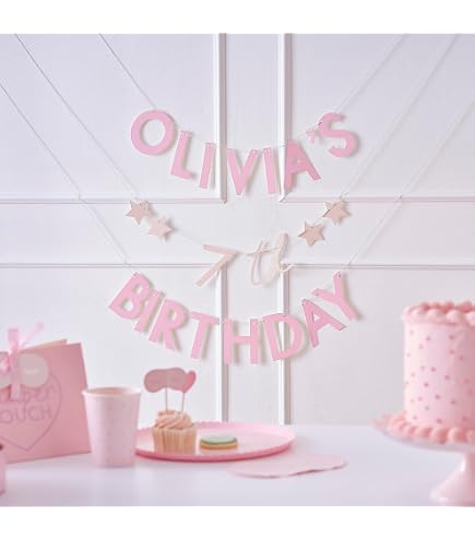 Ginger Ray Paper Party Banner – 3,5 M Langes Papierbanner In Chevron-Design, Rosa-grau/türkis-mint