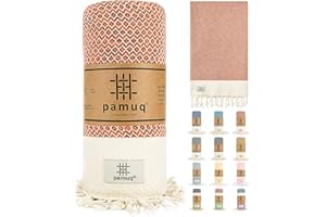‎PAMUQ pamuq Strandtuch XXL Saunatuch Badetuch Hamamtuch Groß Baumwolle Duschtuch Pestemal Handtuch Fouta Pareo Yoga Decke Sporttuch Sarong Herren Damen