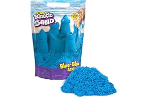 Kinetic Sand TONOMO Sandbox Set Kids Toy with 1lb All-Natural Blue and 3 Molds, Sensory Toys for Kids Ages 3 ZXCDF