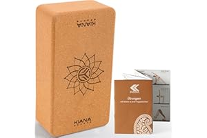 ‎KIANA SPORTS KIANA SPORTS® Yoga Block in Deutschland Entwickelt – Ergonomische & Griffige Yogablöcke – Rutschfeste Pilates Blöcke für Dehnung & Balance – Einzeln oder im 2er-Set – Yoga Zubehör aus Naturkork