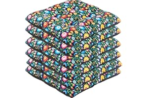 SuperKissen24. Stuhlkissen Sitzkissen für stühle - 6er Set 45x45 cm - Outdoor und Indoor - Folk