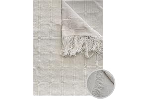 GFD - Colcha Multiusos Lisa para Sofá y Cama Algodón Poliéster, Manta Foulard Cómoda Práctica y Suave, Plaid para Cama Colores Vivos, Cubrecama, Cubre sofá Grupo Fomento Directo (230 x 260, Beige)