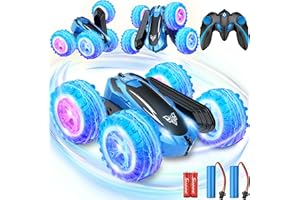 SIMPIM Ferngesteuertes Auto Spielzeug ab 3 4 5 6 7 8 Jahre für Kinder 4WD 2.4 Ghz Fernbedienung 360°Grad Doppelseitige Stunt Auto Geschenk Mädchen Junge Kinder für 3 4 5 6 7 8 12