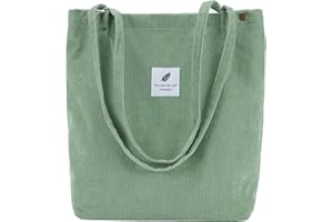 Funtlend Umhängetasche Damen Groß Cord Tasche Damen Handtasche Shopper Damen Henkeltasche für Uni Arbeit Mädchen Schule