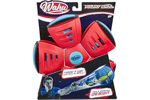 Wahu, Phlat Ball, Colore singolo Rosso, Lancia un Disco e Prendi una Palla, dai 5 anni, Gioco da Esterni, Fresbee per l'Aperto