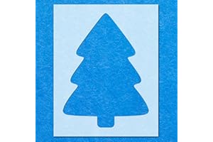 LAZER NINJA Christmas Tree Stencil: Mylar Airbrush Wall Art Painting Crafts - 190 Micron-A6 Stencil - Design Size (85mm 65mm)