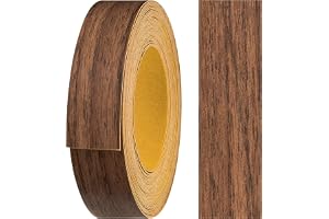 haggiy Melaminkantband, självhäftande, 18 x 5 m, möbelkantband, säkert grepp utan strykning, kantband för hyllbrädor/träplattor, Macchiato-valnöt (Macchiato Walnut)