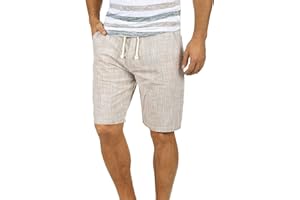 Blend BHBones męskie lniane krótkie lniane spodnie bermudy o wyglądzie lnu Regular Fit