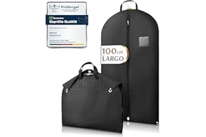 Bruce.® Fundas Ropa Armario 100x60cm, Antipolillas Bolsa Almacenaje Ropa con 120 GSM, Porta trajes Caballero o Mujer para Viaje, Bolsas Guardar Ropa Colgada con Cremallera