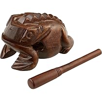 Instruments Percussion Grenouille En Bois - 3 Guiros (10,2cm, 7,6cm, 5,1cm)