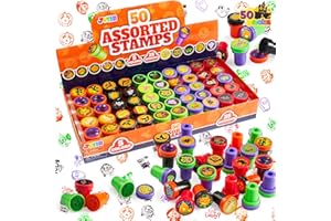 ‎JOYIN JOYIN 50 Stück Halloween Stempel Set Kinder Selbstfärbende Stempelset (25 Designs, Plastik, Süßes oder Saures, gespenstig Stempels) für Halloween Party, Spiel Preise, Halloween Goodies Taschen
