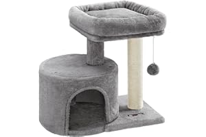Feandrea mały drapak, drapak z tyczką sizalową, kota z wyściełaną platformą, jasnoszary PCT50W