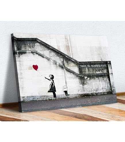 Banksy Girl With Blue Bird Graffiti Street Art Lienzo Lienzo Listo