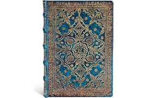 PAPERBLANKS Azure (Equinoxe) Midi Lined Hardcover Journal (Elastic Band Closure): Lined Midi