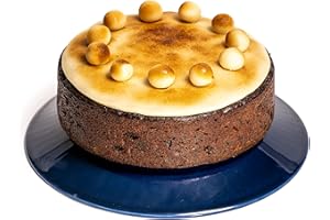 BIZZIBEANS CAKES Bizzibeans Easter Simnel Cake, Fruit Cake with Marzipan 15cm