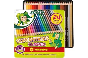 JOLLY färgpennor supersticks barnsäkra | okrossbara och giftfria färgpennor