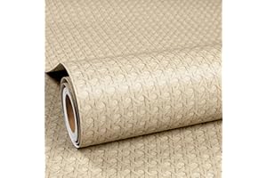 ReWallpaper Papier Adhesif pour Meuble Rotin Papier Peint Effet Cannage Beige pour Chambre Adulte Tete De Lit Film Adhesif Porte Placard Vintage Autocollant Revetement Mural Rotin Effet 40CMx3M