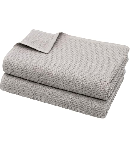 HOMELEVEL Peignoir Bain 100% Coton Nid D'Abeille - Taille S à 6XL Homme Femme, Léger Et Absorbant
