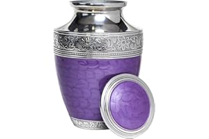 Eternal Harmony Cremation Urn for Human Funeral Ashes with Elegant Finishes to Honor and Remember Your Loved One (Carefully Handcrafted) Purple Peace