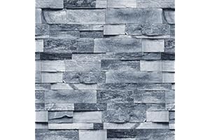 Wallbender Carta da Parati Autoadesiva Mattone Vintage Decorativo Sfondo Adesivo Vinile Rimovibile Impermeabil Finta Pietra Carta da Parati Decorativa Pellicola Adesiva per Cucina Muro