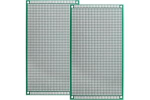 TUNOTYUE 2 Pièces 9x15 cm Cartes PCB Prototype, Universel Cartes de Circuit Imprimé Double Face, PCB Board, pour Projets de Soudure DIY, Compatible avec les Kits Arduino