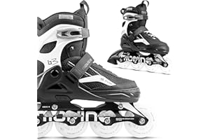 ‎MOVINO Movino Inline Skates | Cruzer B2 | Verstellbare Rollschuhe | Damen Mädchen Jungen | Inliner für Kinder & Erwachsene | mit großen Rädern 76 mm | Kids
