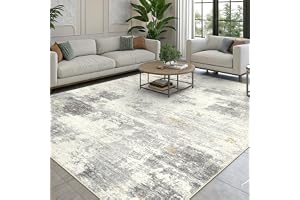 smiry modern abstrakt matta vardagsrum, 160 x 220 cm, beige | Tvättbar halkfri konstgjord ull kort lugg matta för vardagsrum