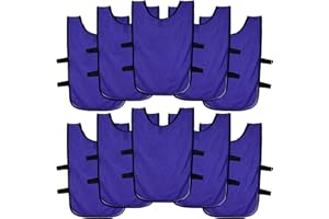 Ronex Sports Pack de Petos de Entrenamiento 10 Unidades para niños, jóvenes y Adultos (Petos Deportivos, Petos de Futbol