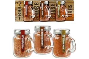 Kimm & Miller BBQ Rub Selection Pack - Includes 3 x BBQ Rubs and Spices for Meat - Great Cooking Gifts & Barbecue Gifts for Men & Women