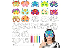 24 stycken djurmask, födelsedagsmask, handgjorda ansiktsdekorationer, perfekt för karneval, fester och födelsedagspresenter