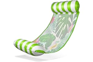 ‎BALINCO Balinco – Aufblasbare Wasserhängematte Luftmatratze mit 2 Luftkammern & Nylon Netz für Pool – Floatie Wassermatratze Relaxliege für Erwachsene & Kinder – Sommer Poolzubehör