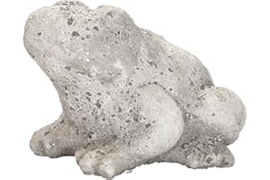 DECOLINE Deko-Figur Frosch in Steinoptik weiß-grau - 20cm hoch