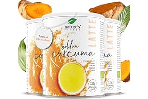 Nature's Finest by Nutrisslim Golden Curcuma Latte - Latte Chai con Curcuma in Polvere Bio - Senza Zucchero, Vegan, Aumenta l'Energia, Regola la Digestione, Supporto Immunitario