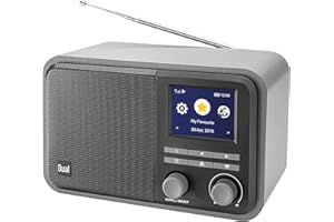 Dual 76111 CR 510 - Smart radio (DAB+/FM/Internet) in custodia in legno con Bluetooth e batteria
