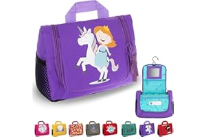 GRINSEZWERGE Trousse de Toilette pour Enfant,Trousse de Toilette de Voyage à Suspendre,Trousse de Toilette,Sac de Voyage,Trousse de Maquillage,Accessoire de Voyage