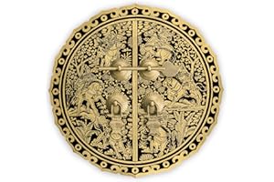 Hardware Philosophy Six Horses Brass Cabinet Face Plate Set 24-Centimeter- Architectural, Interior Design, Furniture Cabinet Customization Hardware