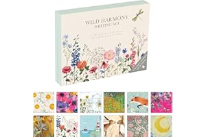 THE GIFTED STATIONERY CO. LTD. TGSC | Wild Harmony Gifted Stationery Letter Writing Sets | Ballpoint Pen with 32 x A5 Letter Paper Sheets & 16 x envelopes | Writing Paper & envelopes | Letter Writing Set & 2 Sheets of Letter Seals