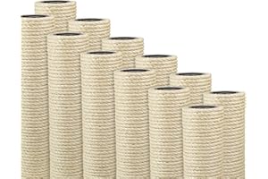 Kratzbaumland 9 cm Deluxe-Sisalstamm mit 8 mm Sisalseil Länge: 57 cm/Gewinde: 8 mm (M8)