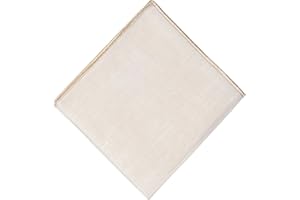 Hell Blues Men Pocket Square Linen Off-white with Color Embroidered Edge ~ Suit Accessories For Wedding, Formal event 24cm x 24cm