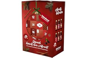 ‎RABENHORST RABENHORST Saft Adventskalender 2025 – 24 hochwertige Direktsäfte in Glasflaschen (12 verschiedene Sorten) – Vegan, ohne Zuckerzusatz – Gesunder Adventskalender für Kinder und Erwachsene